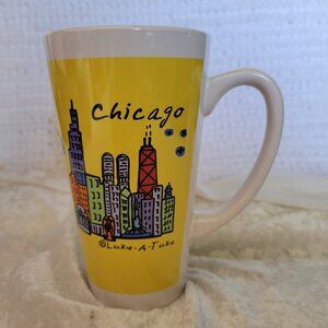 Chicago Luke-A-Tuke Coffee Tea Mug Hearts Skyline Tall 16 oz. Handled souvenir